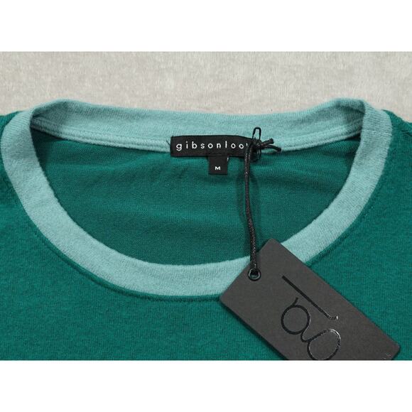 Gibsonlook Womens Green Tops Colorblock Long Sleeve Sweater Round Neck Size M - Picture 3 of 13